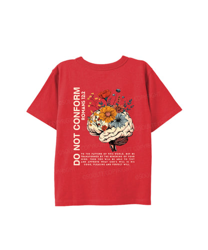 Kids Do Not Conform Double Sided Cotton Christian T-shirt