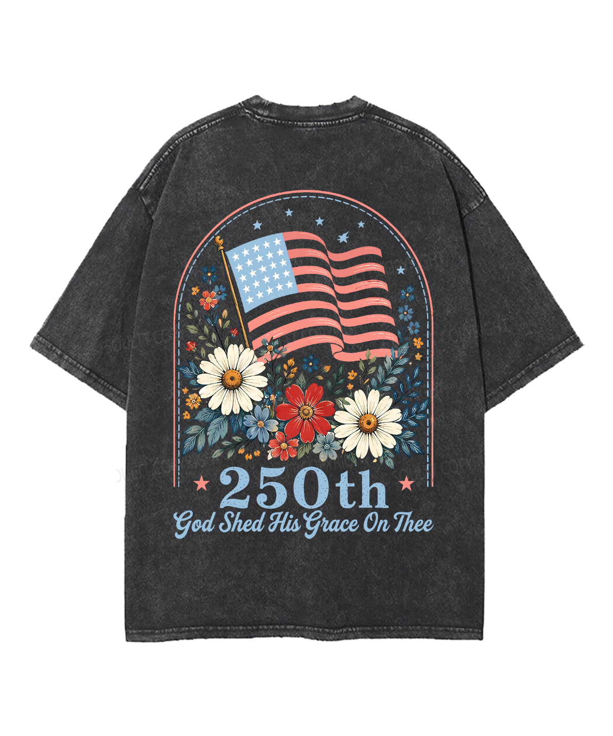 God Shed His Grace On Thee Double Sided Unisex Washed Christian T-shirt