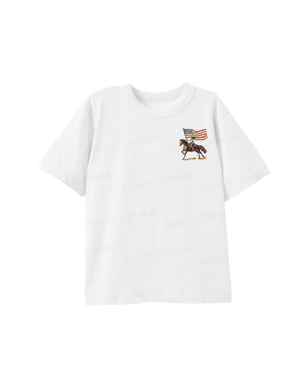 Kids One Nation Under God Double Sided Cotton Christian T-shirt