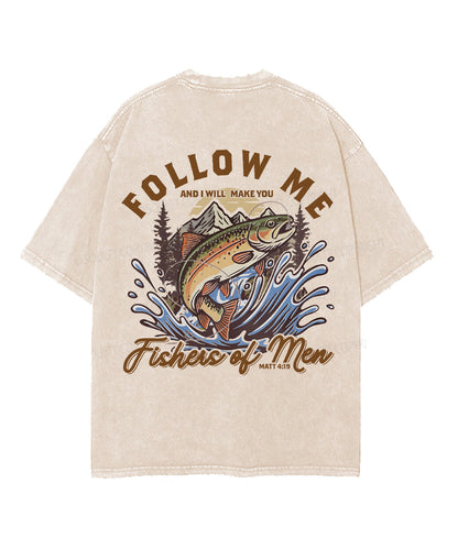 Fishers Of Men Double Sided Unisex Washed Christian T-shirt