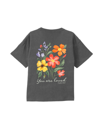 Kids You Are Loved Double Sided Cotton Christian T-shirt