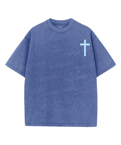 Loves Jesus And America Double Sided Unisex Washed Christian T-shirt