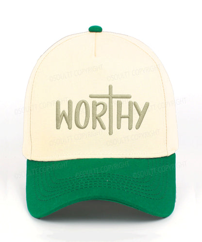 Worthy Embroidered Christian Trucker Hat