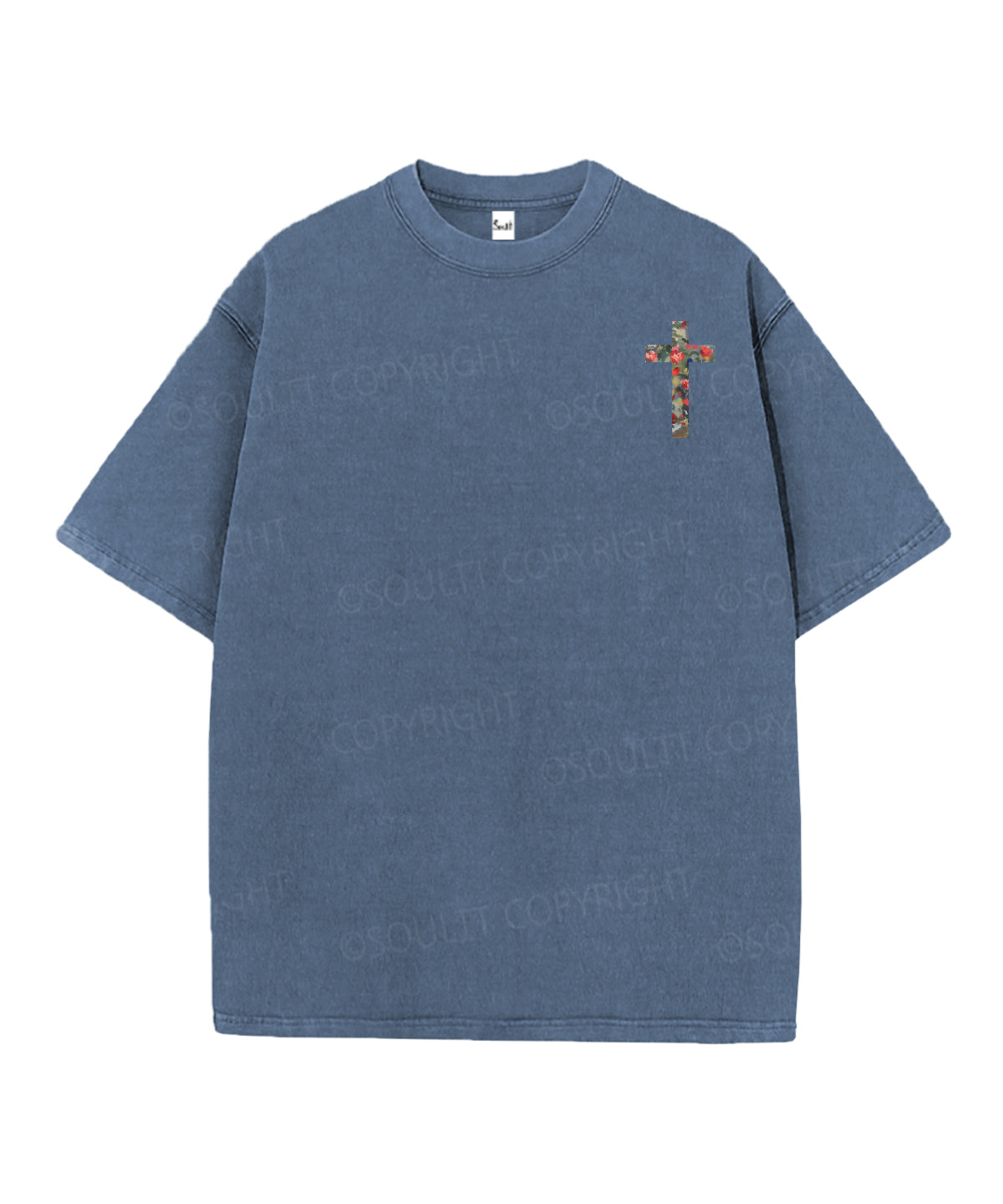 Blessed Is The Nation Whose God Is The Lord Double Sided Unisex Christian Washed T-Shirt & Shorts