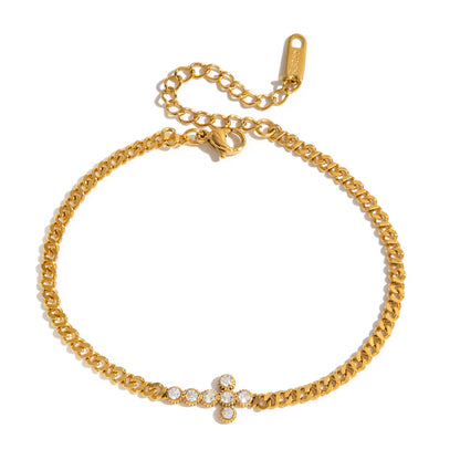 Full Diamond Luxury Cross Bracelet