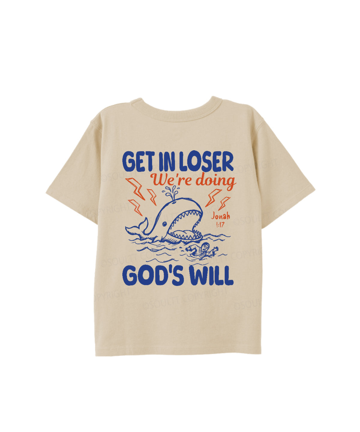 Kids We're Doing God's Will Double Sided Cotton Christian T-shirt
