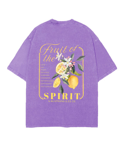Fruit Of The Spirit Double Sided Unisex Christian Washed T-Shirt & Shorts