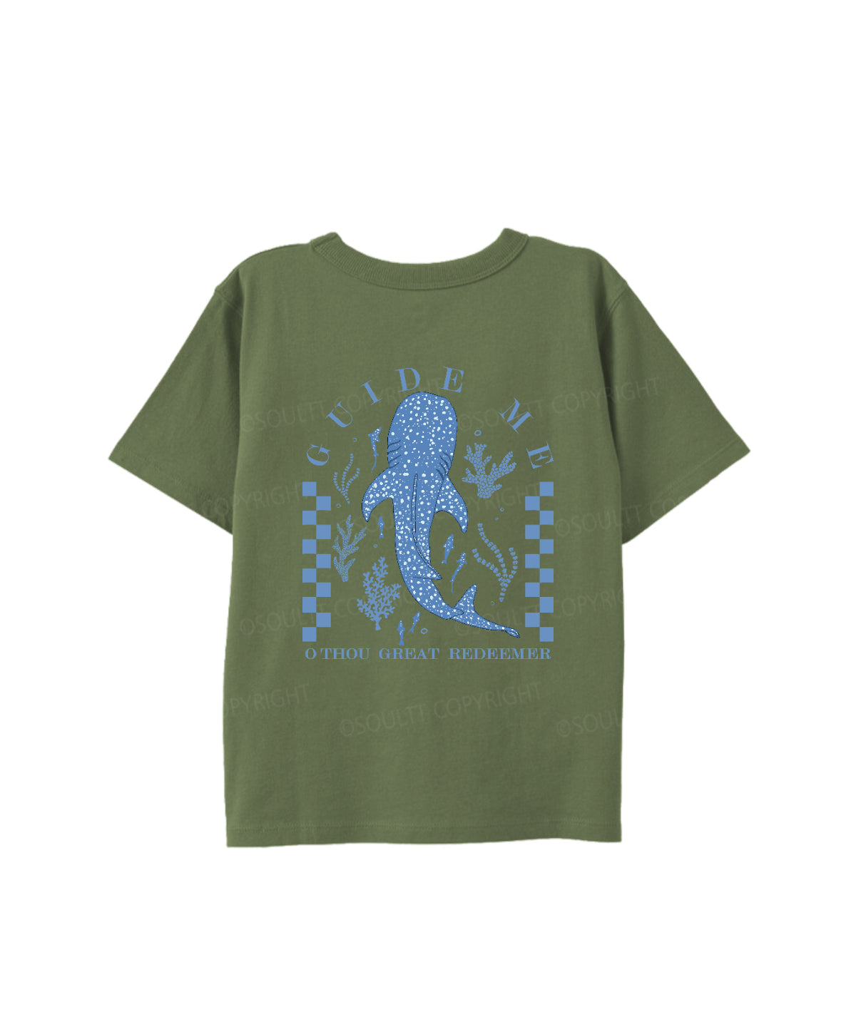 Kids Guide Me ,O Thou Great Redeemer Double Sided Cotton Christian T-shirt