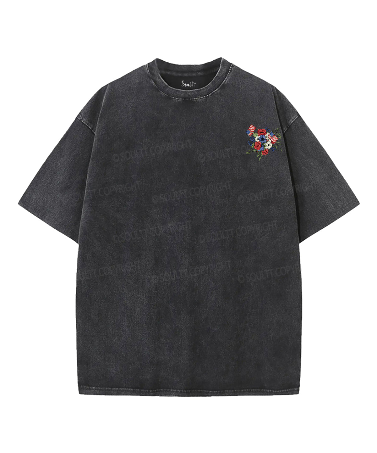 Faith • Freedom Double Sided Unisex Washed Christian T-shirt