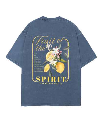 Fruit Of The Spirit Double Sided Unisex Christian Washed T-Shirt & Shorts