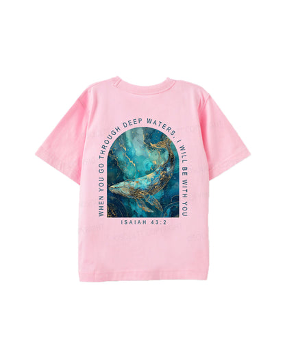 Kids I Will Be With You Double Sided Cotton Christian T-shirt