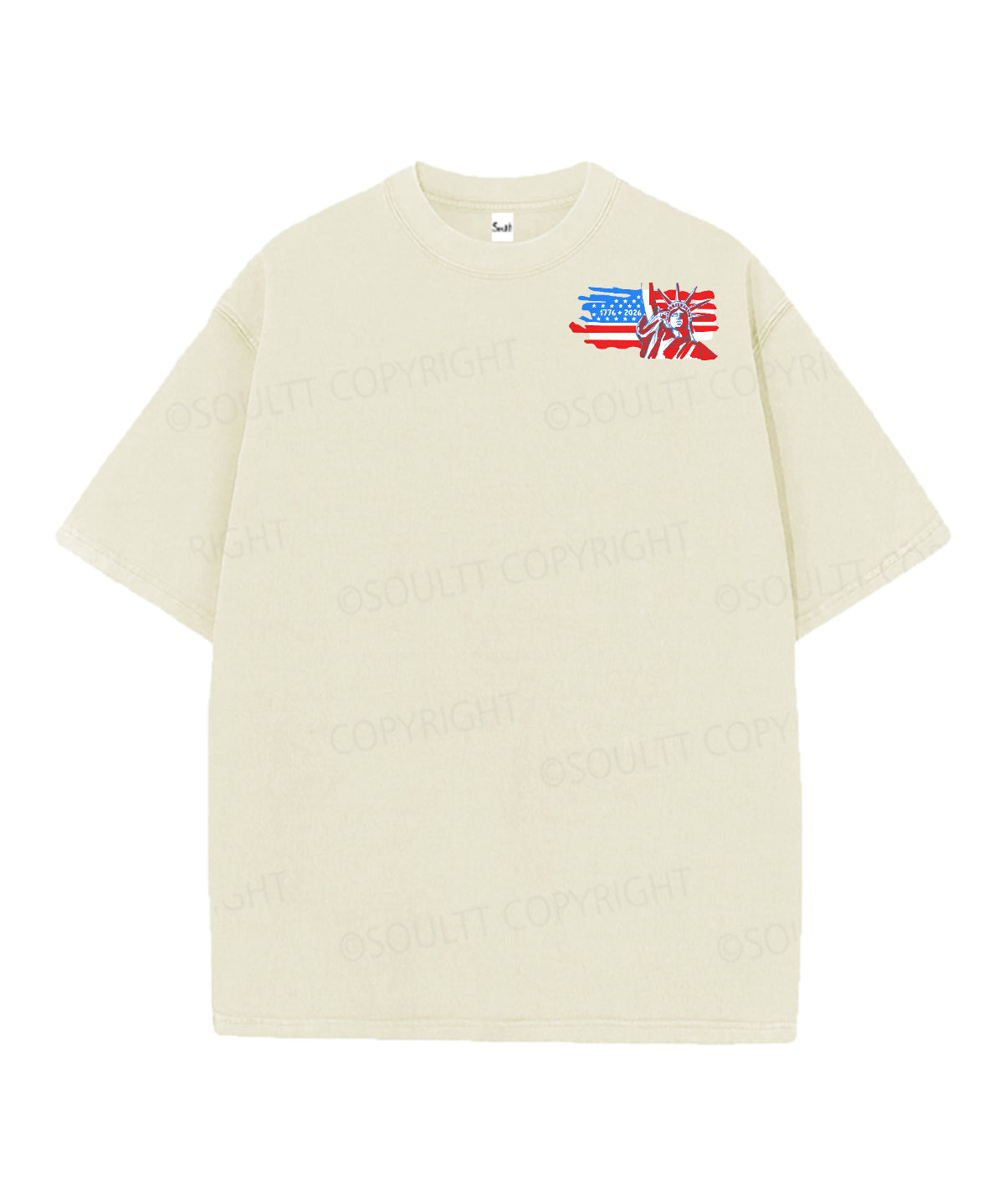 250 Years America Anniversary Double Sided Unisex Christian Washed T-Shirt & Shorts