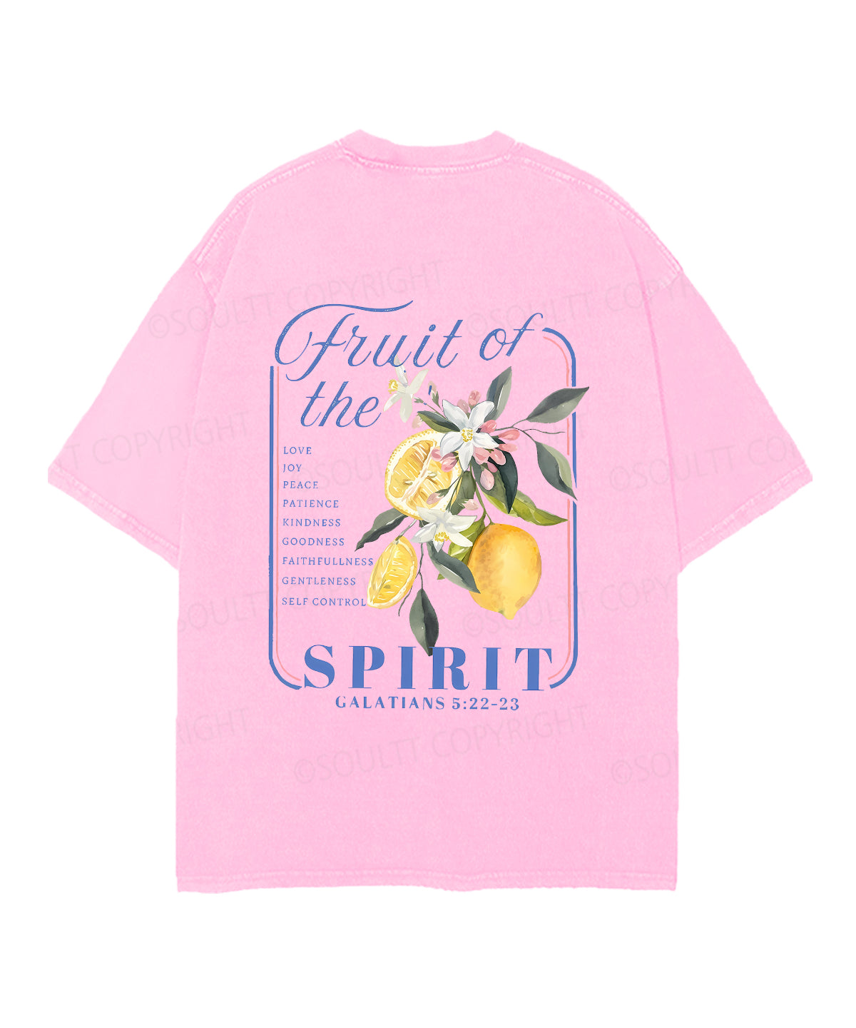 Fruit Of The Spirit Double Sided Unisex Christian Washed T-Shirt & Shorts