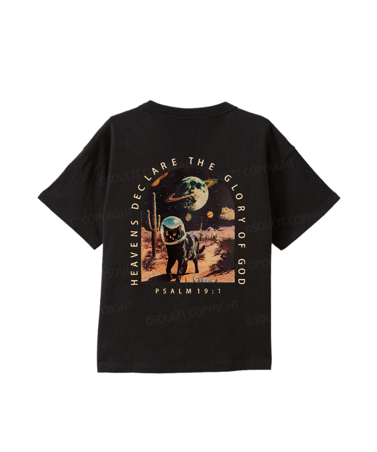 Kids Heavens Declare The Glory Of God Double Sided Cotton Christian T-shirt