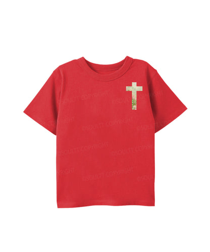 Kids No Lucky Simply Blessed St. Patrick's Day Double Sided Cotton Christian T-shirt