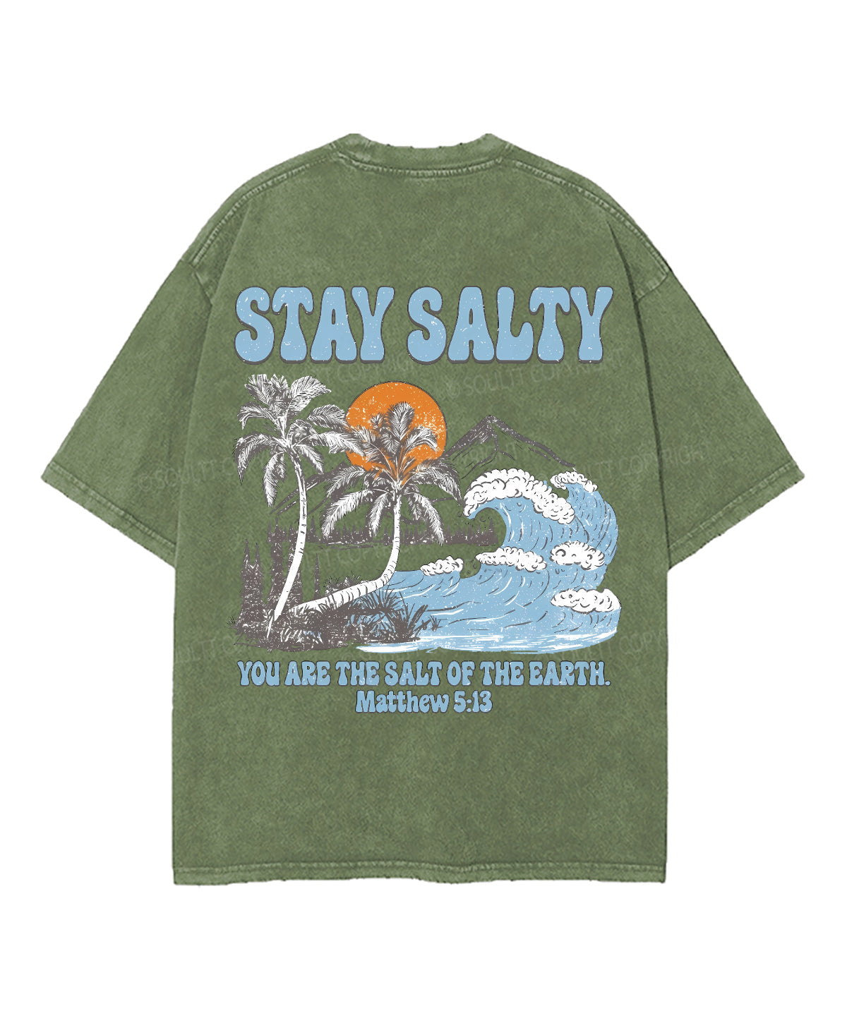 You Are The Salt Of The earth Double Sided Unisex Washed Christian T-shirt