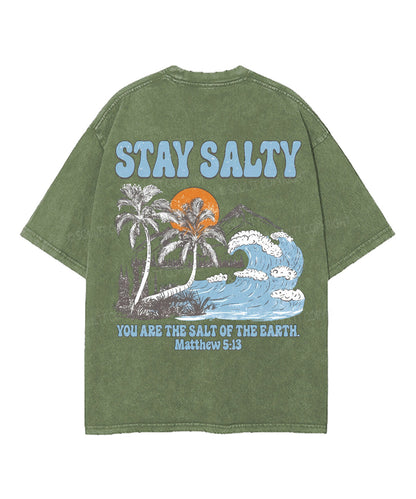 You Are The Salt Of The earth Double Sided Unisex Washed Christian T-shirt