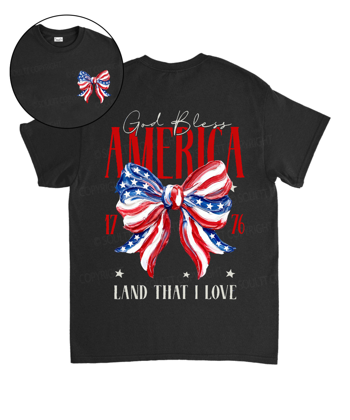 God Bless America Double Sided Unisex Cotton Christian T-Shirt