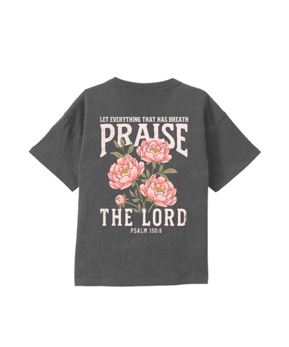 Kids Praise The Lord Double Sided Cotton Christian T-shirt