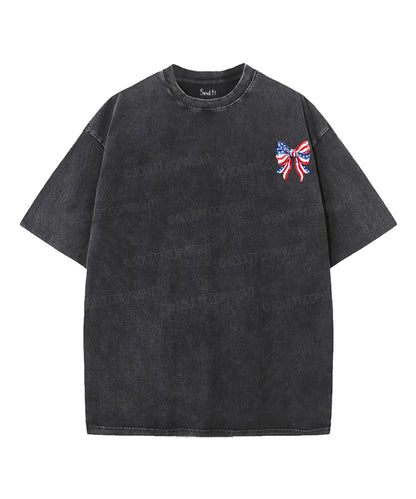 God Bless America Double Sided Unisex Washed Christian T-shirt