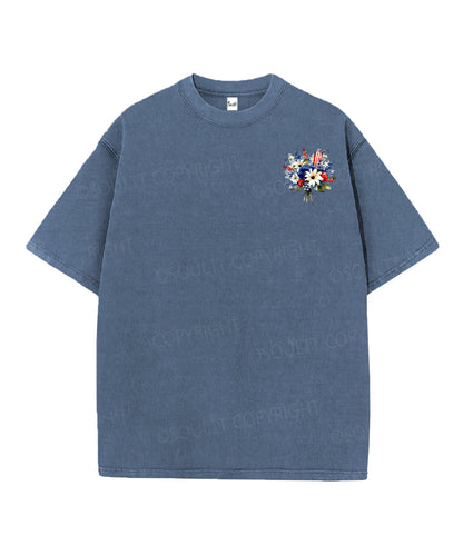 250 Years America Anniversary Double Sided Unisex Christian Washed T-Shirt & Shorts