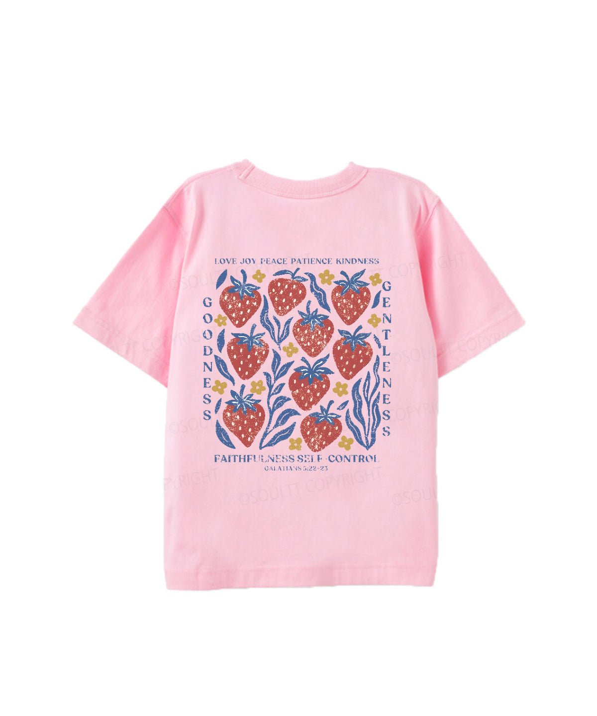 Kids Fruit Of The Spirit Double Sided Cotton Christian T-shirt