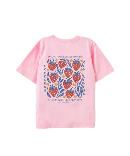 Kids Fruit Of The Spirit Double Sided Cotton Christian T-shirt