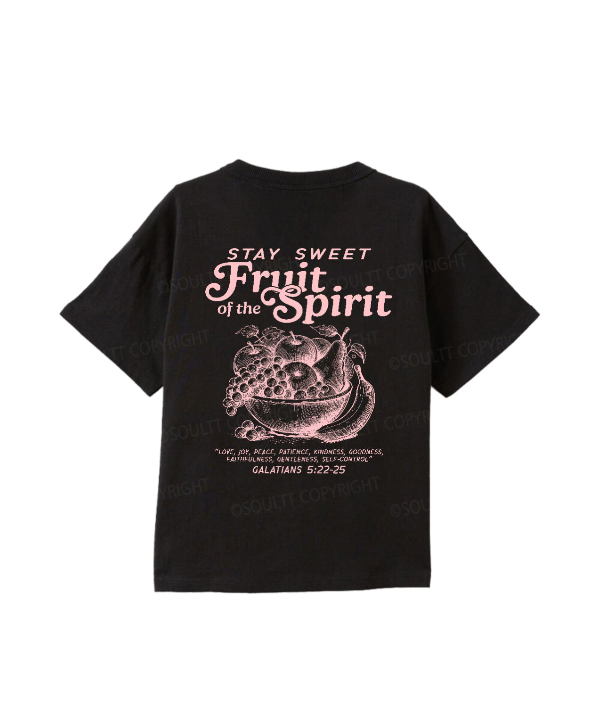 Kids Fruit Of The Spirit Double Sided Cotton Christian T-shirt