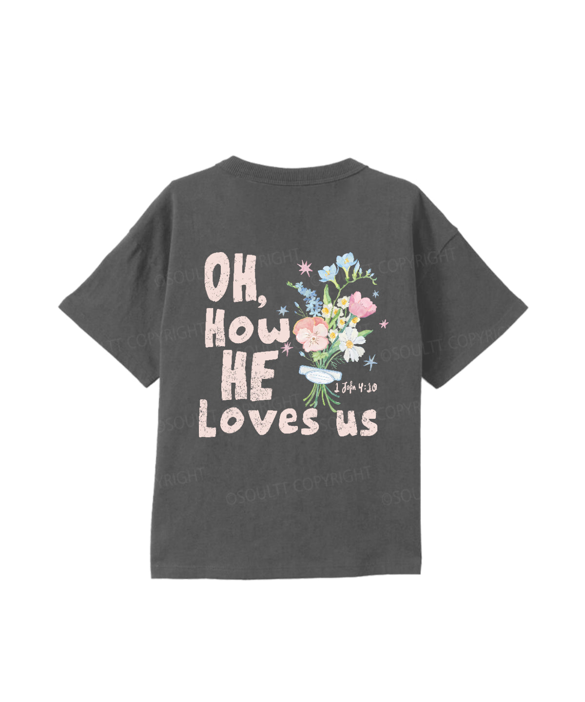 Kids How He Love Us Double Sided Cotton Christian T-shirt
