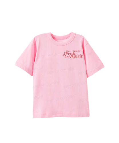 Kids Fruit Of The Spirit Double Sided Cotton Christian T-shirt