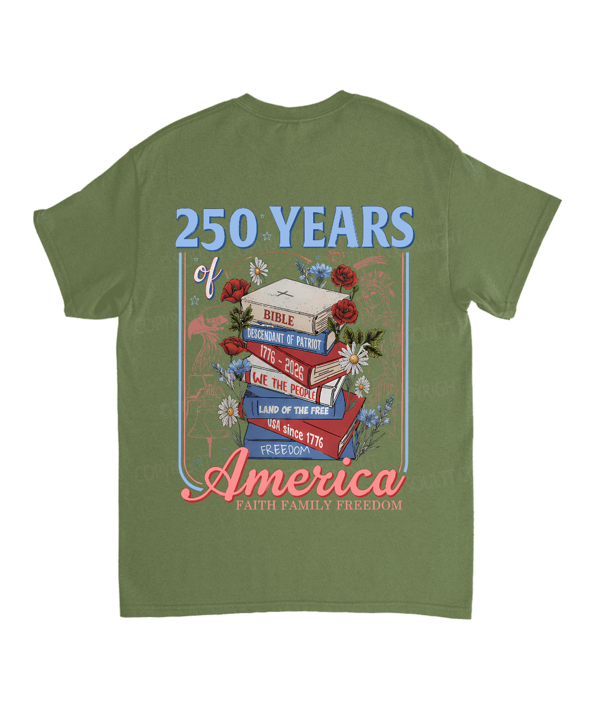 250 Years Of America Double Sided Unisex Cotton Christian T-Shirt