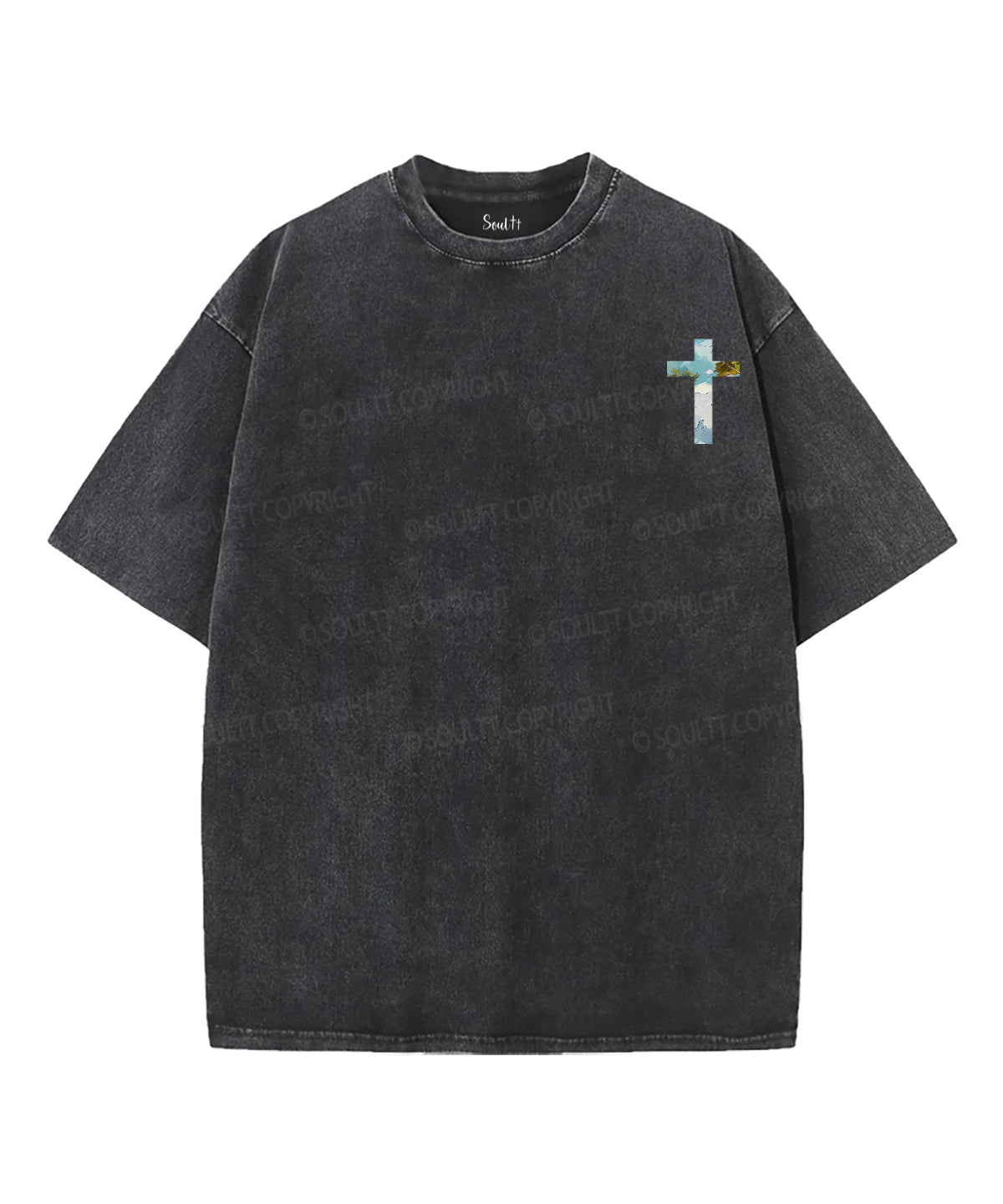 Rooted In Christ Double Sided Unisex Washed Christian T-shirt
