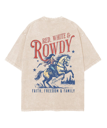 250 Years America Anniversary Double Sided Unisex Washed Christian T-shirt