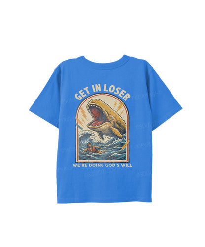 Kids We're Doing God's Will Double Sided Cotton Christian T-shirt