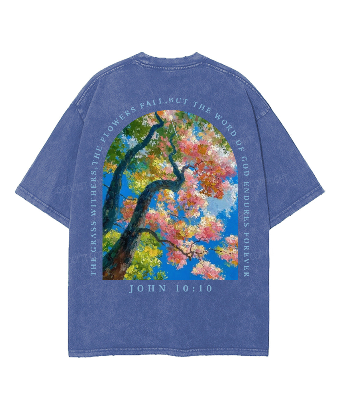 But The Word Of The Lord Endures Forever Double Sided Unisex Washed Christian T-shirt
