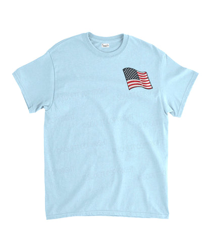 She Loves Jesus And America Too Double Sided Unisex Washed Christian T-shirt