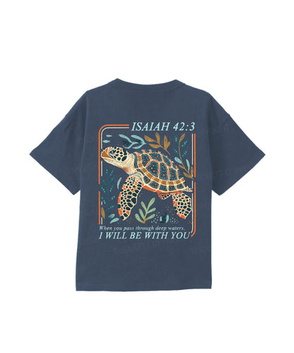 Kids I Will Be With You Double Sided Cotton Christian T-shirt