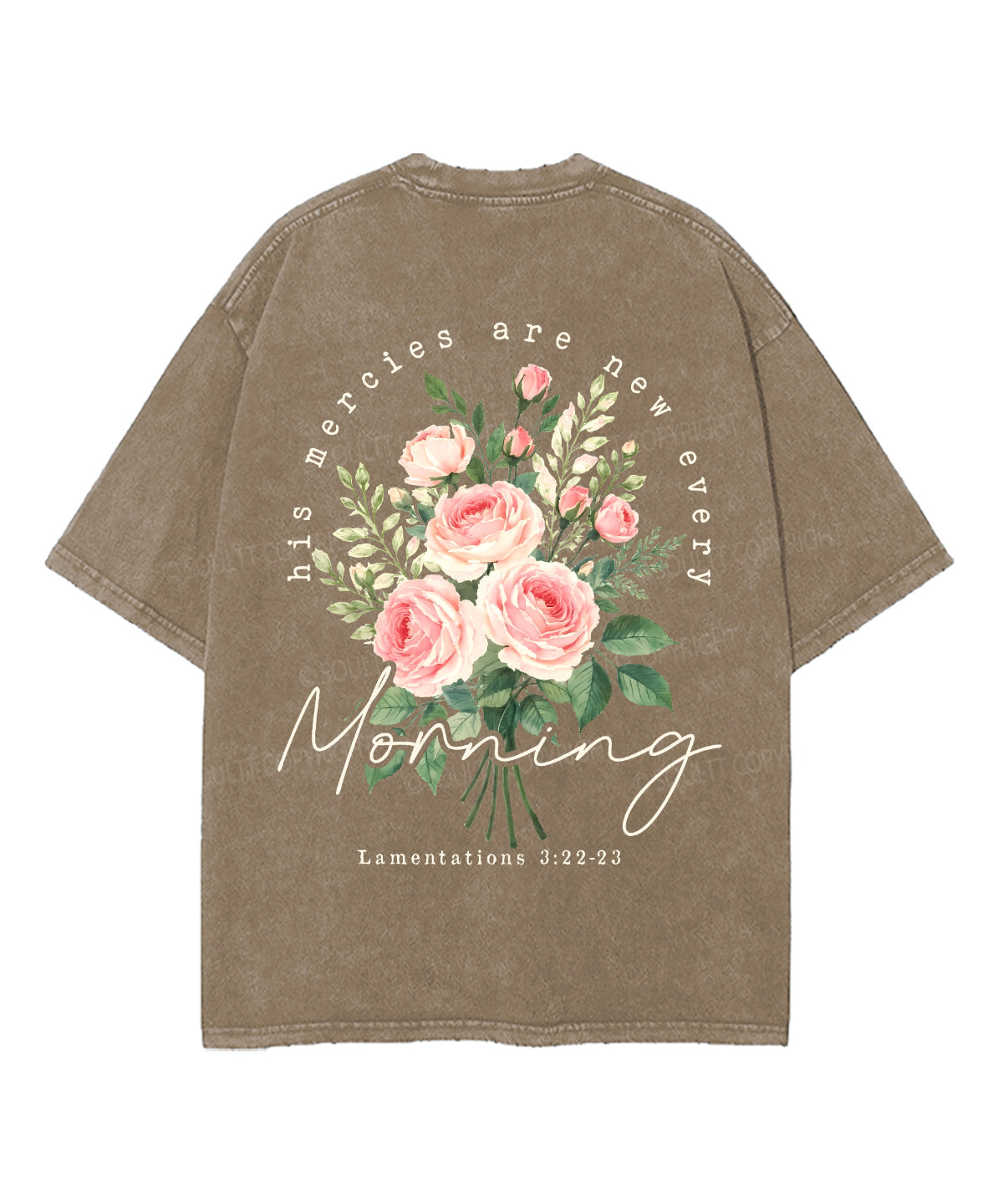His Mercies Are New Every Morning Double Sided Unisex Washed Christian T-shirt