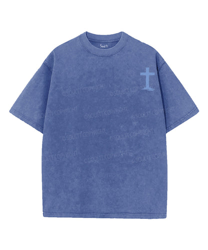 Freedom In His Grace Double Sided Unisex Washed Christian T-shirt