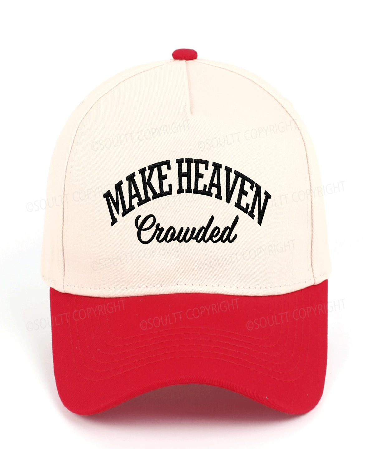 Make Heaven Crowded Embroidered Christian Trucker Hat