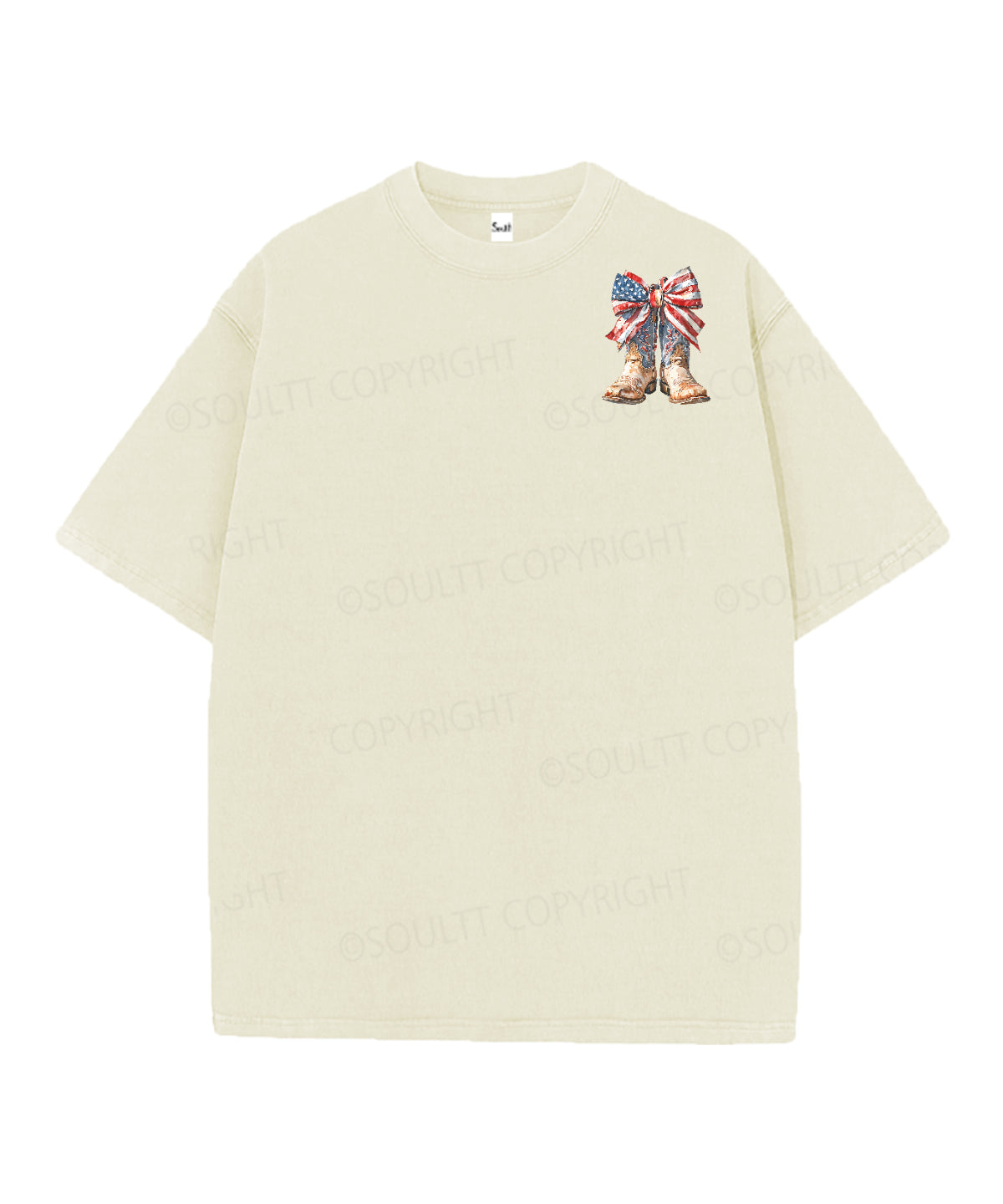 God Bless America Double Sided Unisex Christian Washed T-Shirt & Shorts