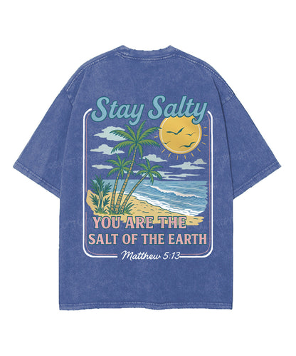 You Are The Salt Of The earth Double Sided Unisex Washed Christian T-shirt