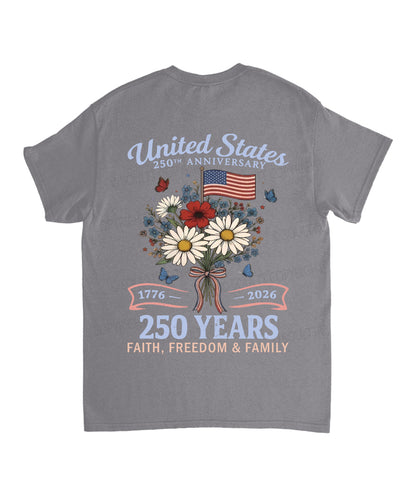 Faith Freedom Double Sided Unisex Cotton Christian T-Shirt