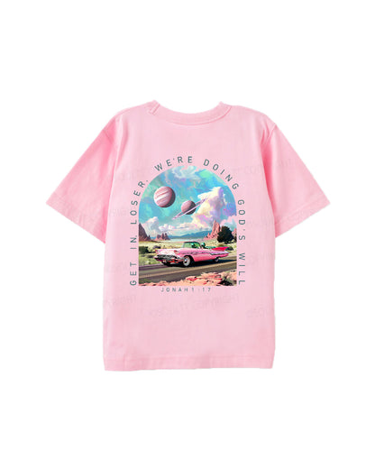 Kids Get In,Loser ,We're Doing God's Will Double Sided Cotton Christian T-shirt
