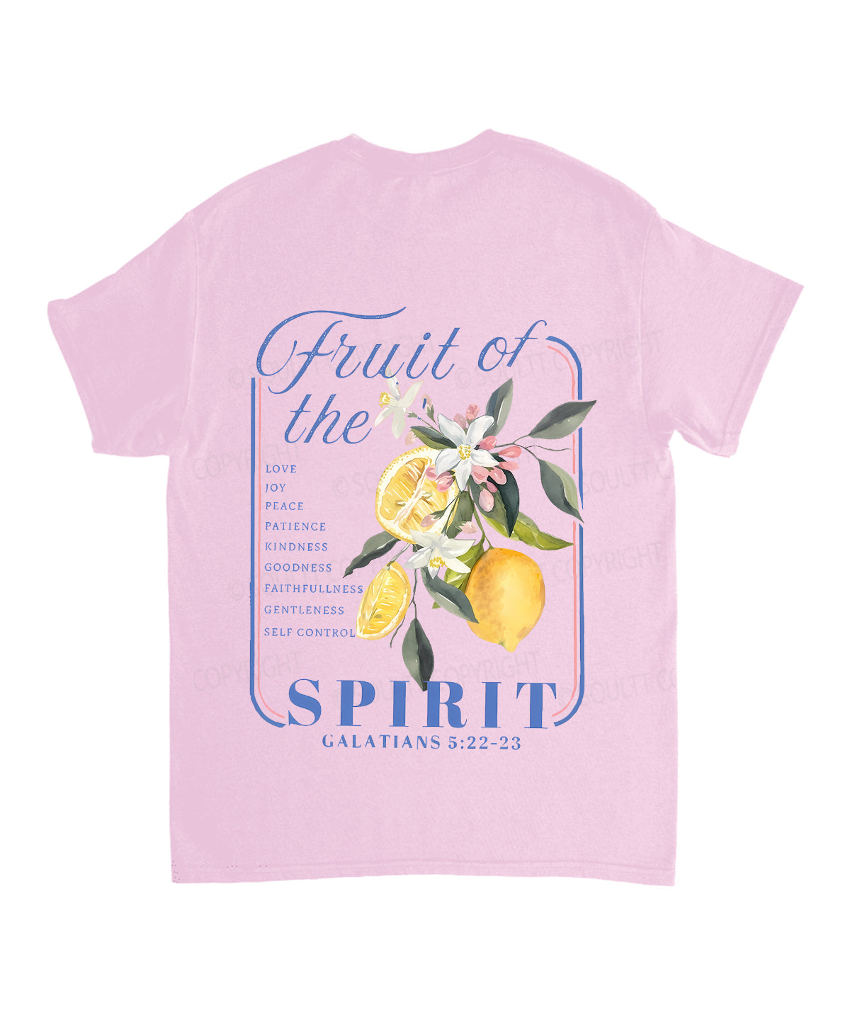 Fruit Of The Spirit Double Sided Unisex Cotton Christian T-Shirt