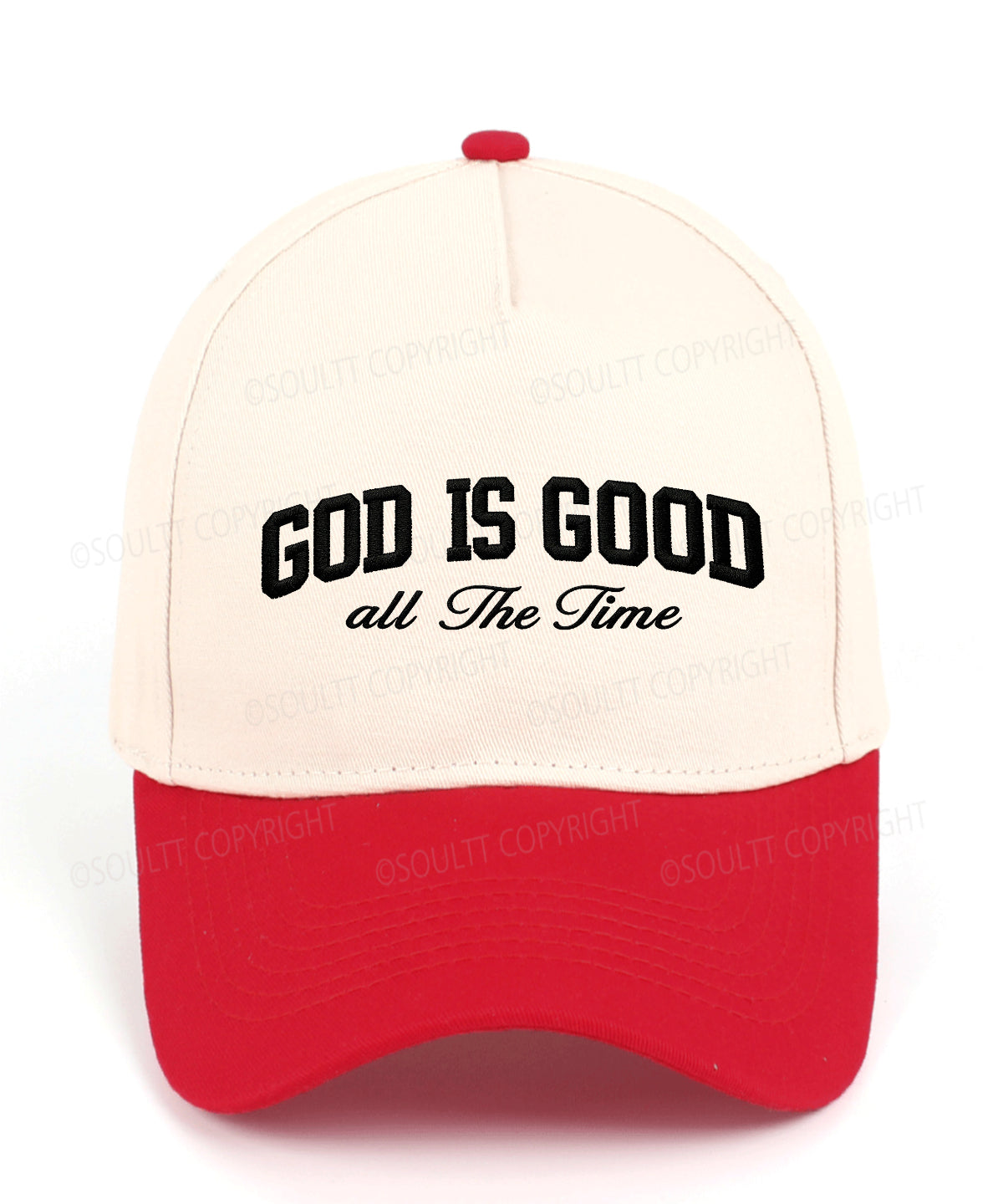 God Is Good All The Time Embroidered Christian Trucker Hat