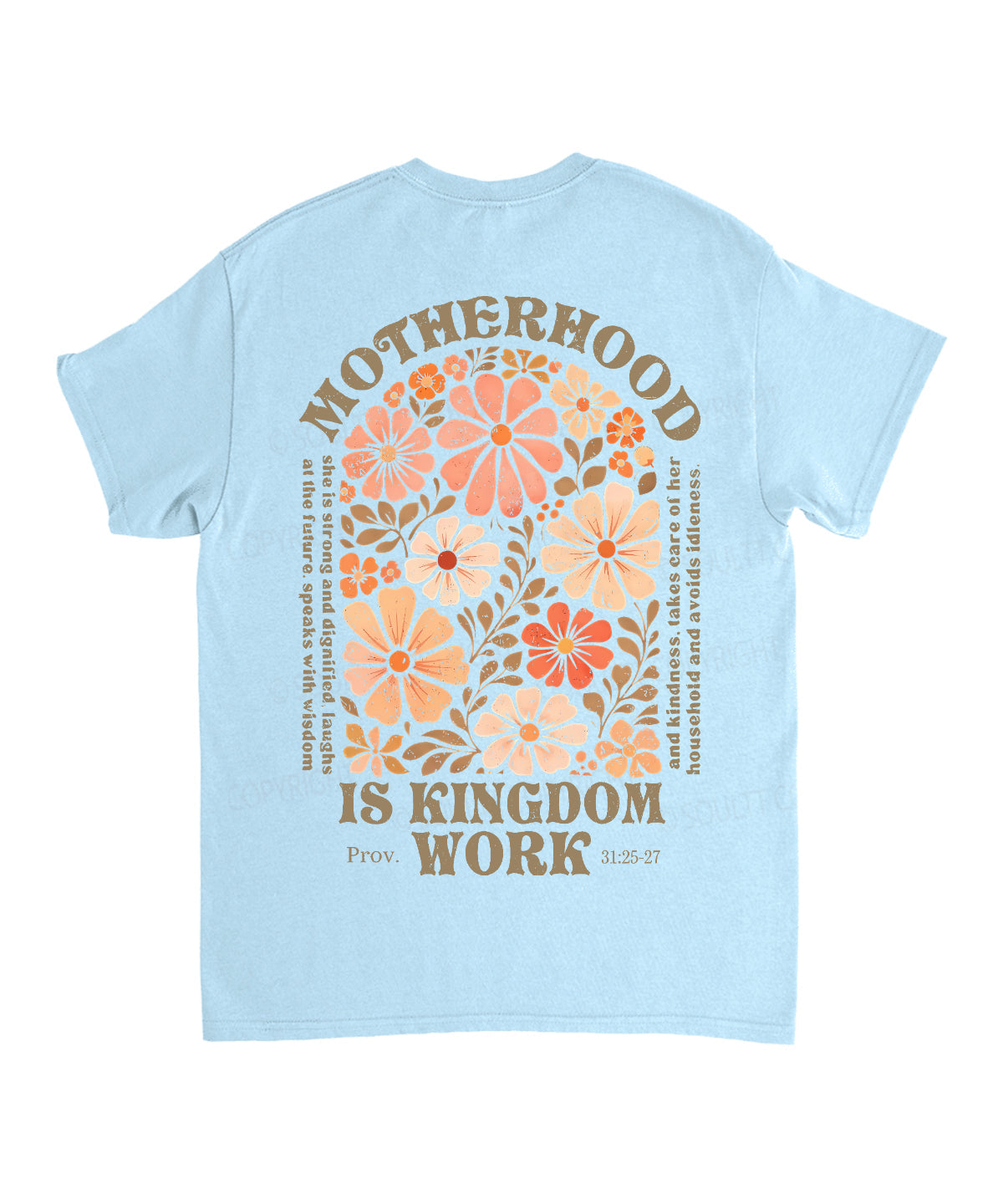 Motherhood Is Kingdom Work Double Sided Unisex Cotton Christian T-Shirt