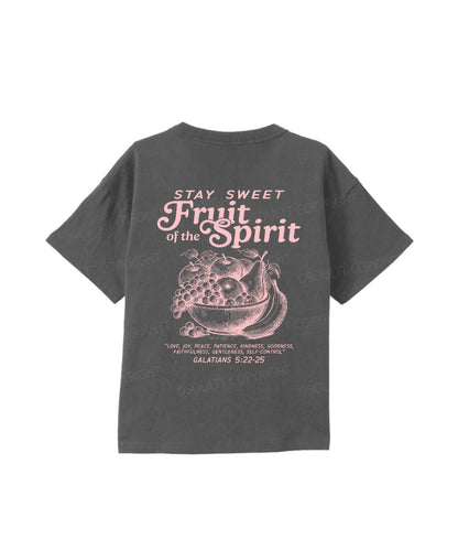 Kids Fruit Of The Spirit Double Sided Cotton Christian T-shirt