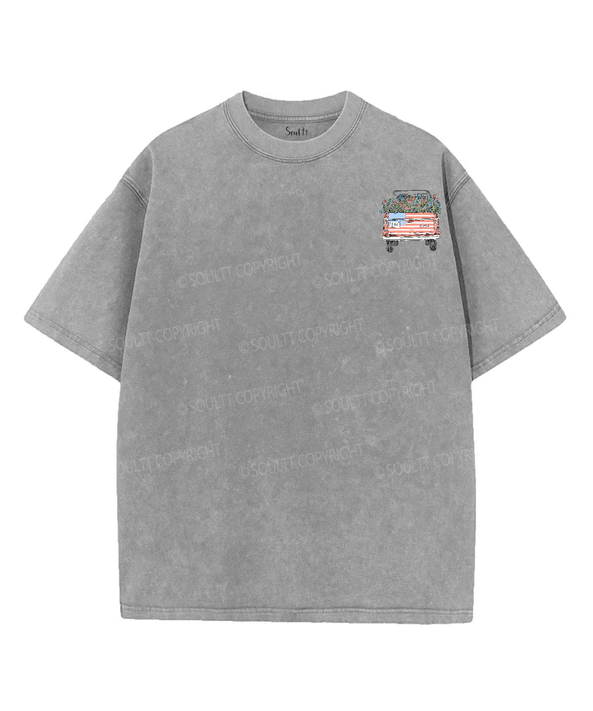 One Nation Under God Double Sided Unisex Washed Christian T-shirt
