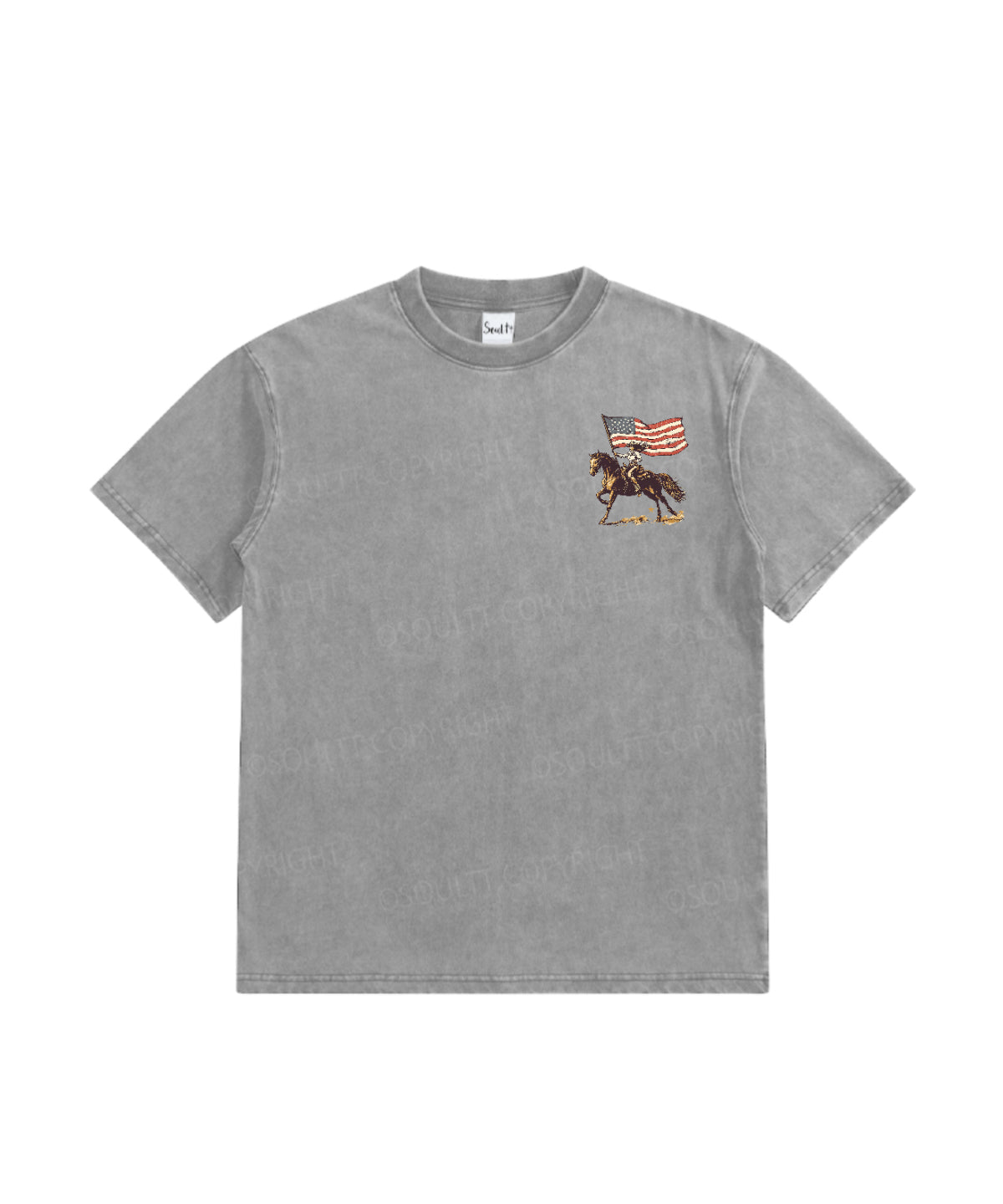 Kids One Nation Under God Double Sided Washed Christian T-shirt